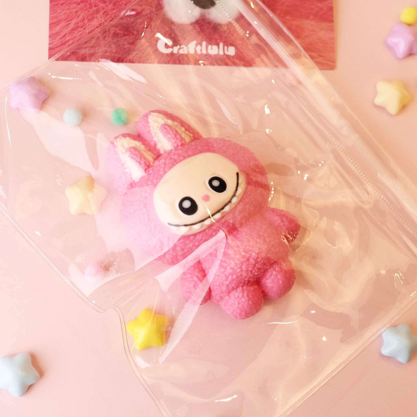 Labubu Macaron Collection| Handmade Squishy| Soft Silicone Stress Relief Fidget Toy| Adorable Bag Charm| Cute Desk Decor| Birthday gift