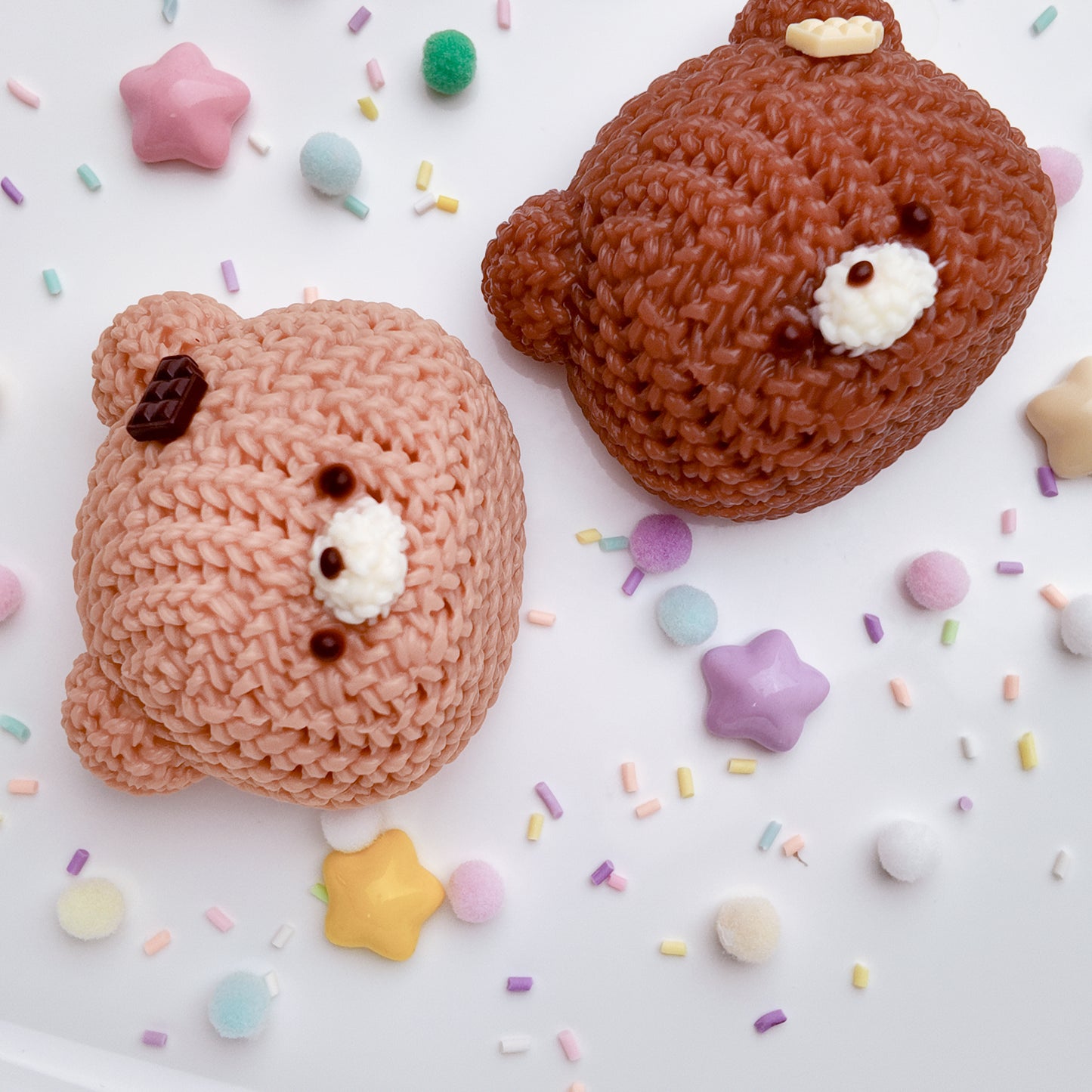 Yarn-style Bear Squishy Toy