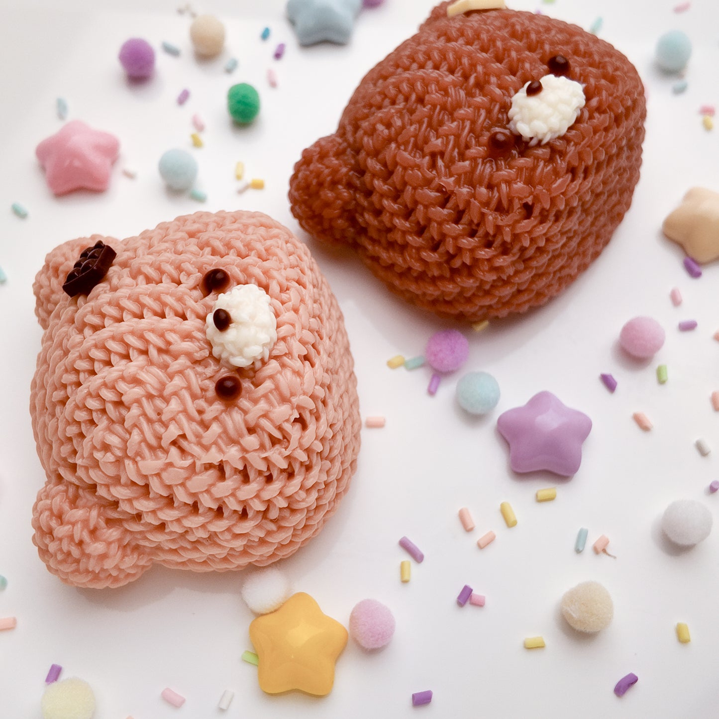 Yarn-style Bear Squishy Toy