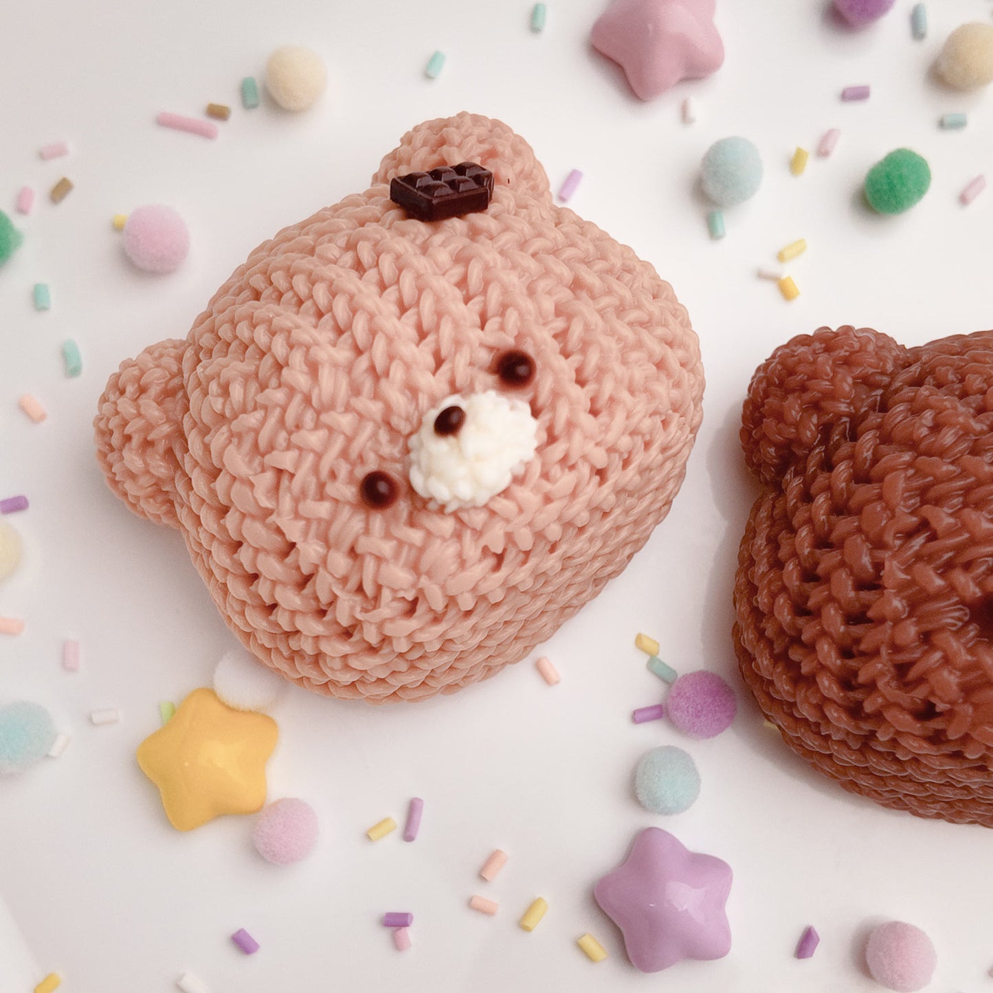 Yarn-style Bear Squishy Toy