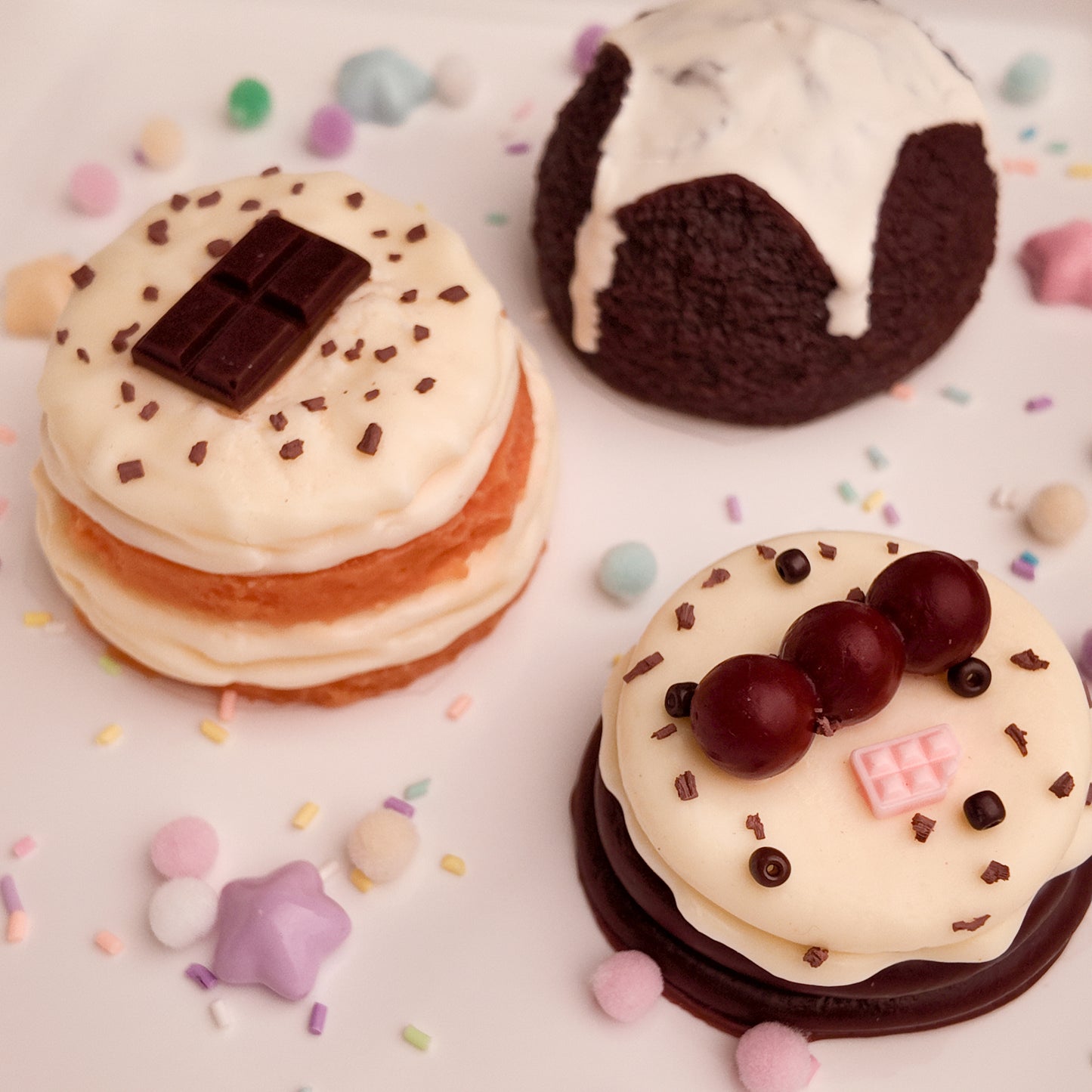 Cherry Cream Chocolate Pie Squishy Dessert Toy