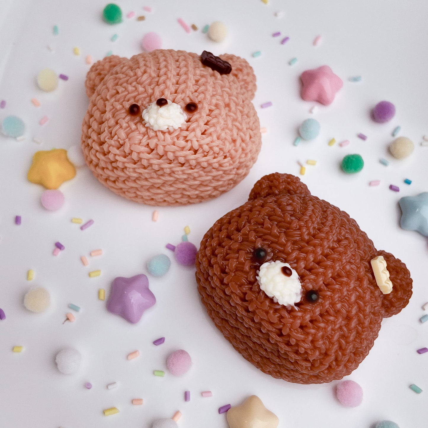 Yarn-style Bear Squishy Toy