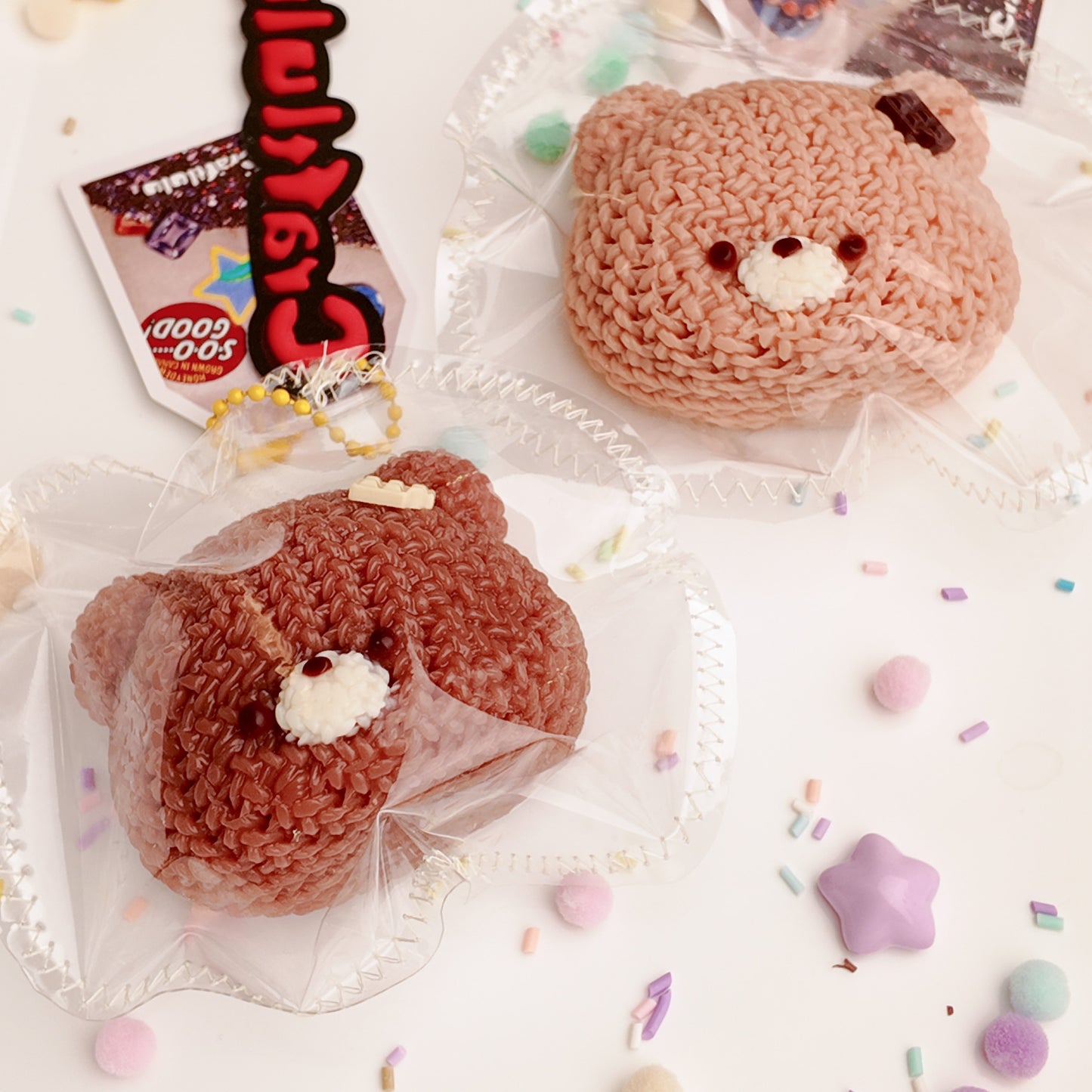 Yarn-style Bear Squishy Toy