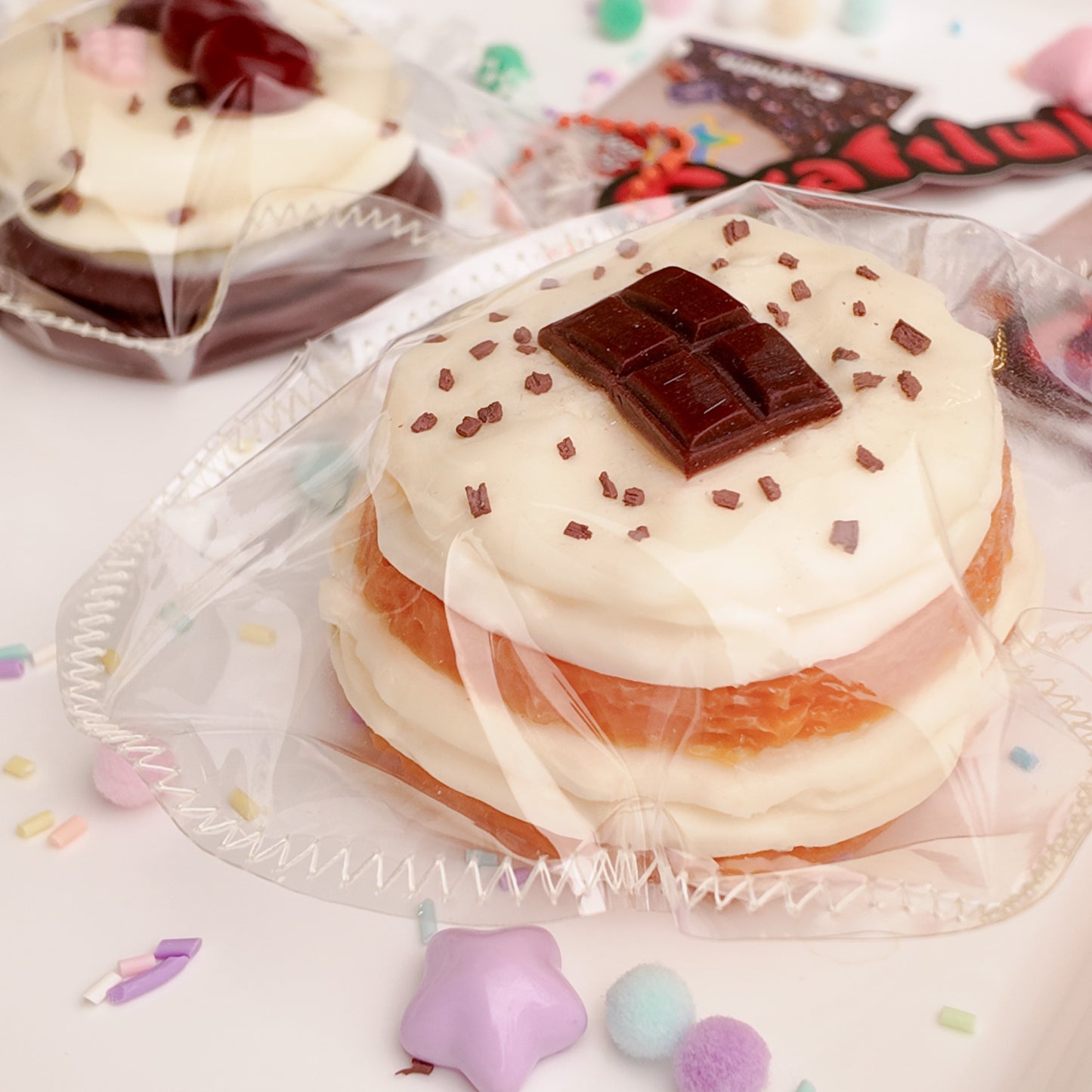 Layered Chocolate Cream Cake Squishy Toy