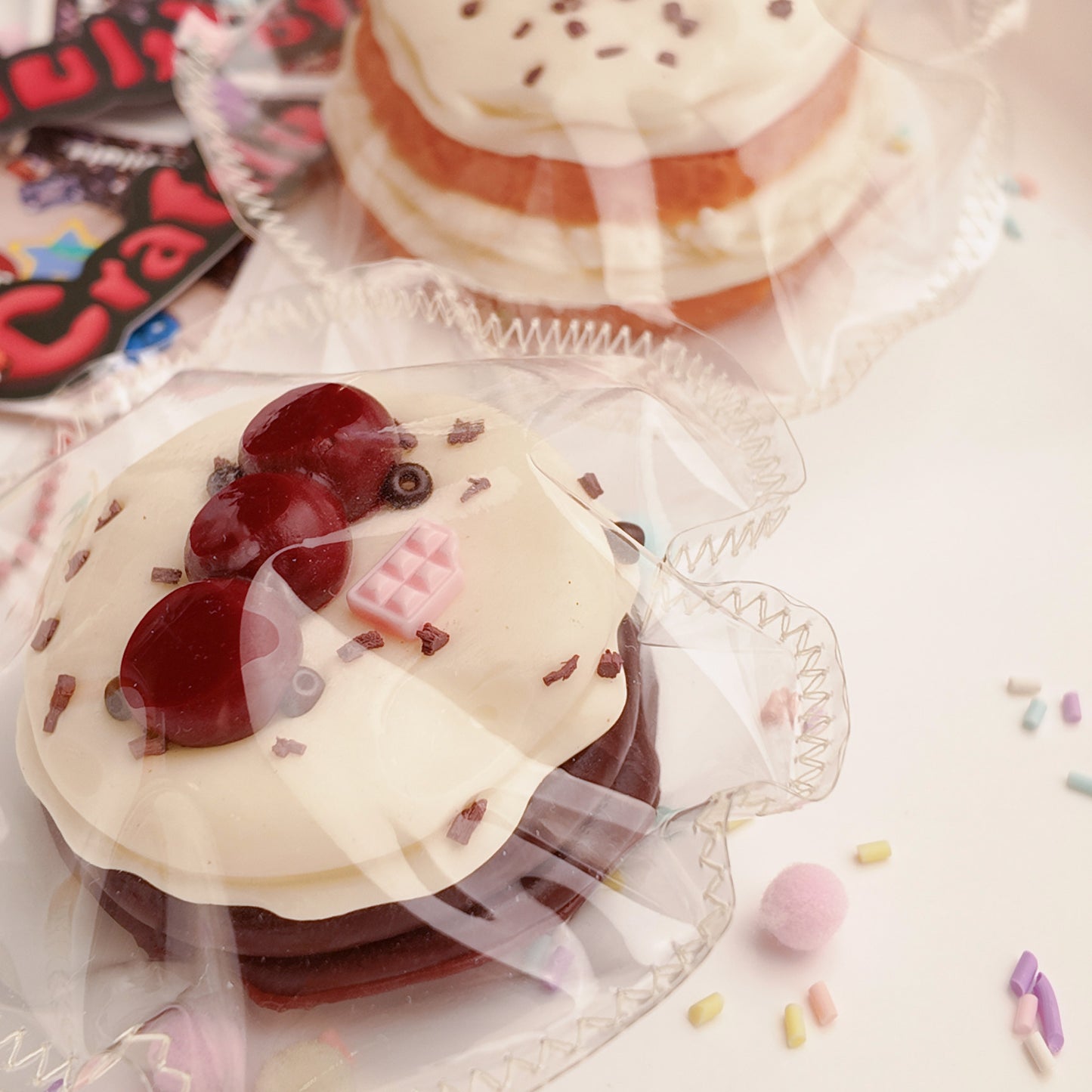 Cherry Cream Chocolate Pie Squishy Dessert Toy