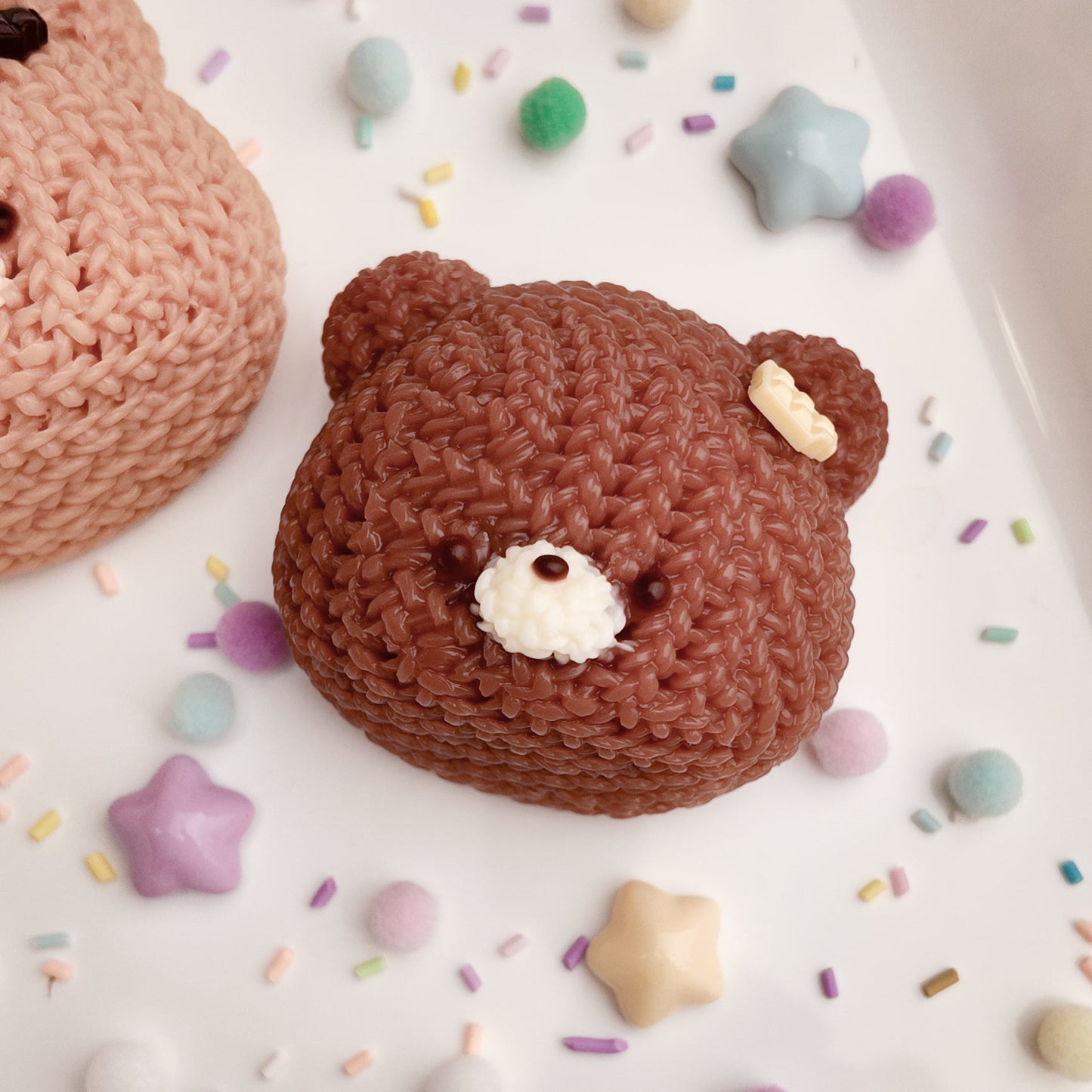 Yarn-style Bear Squishy Toy