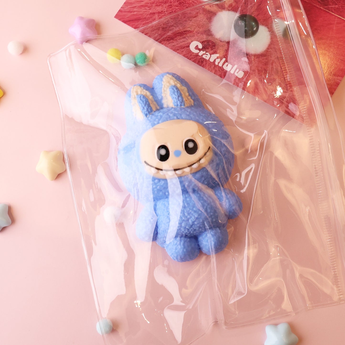 Labubu Macaron Collection| Handmade Squishy| Soft Silicone Stress Relief Fidget Toy| Adorable Bag Charm| Cute Desk Decor| Birthday gift