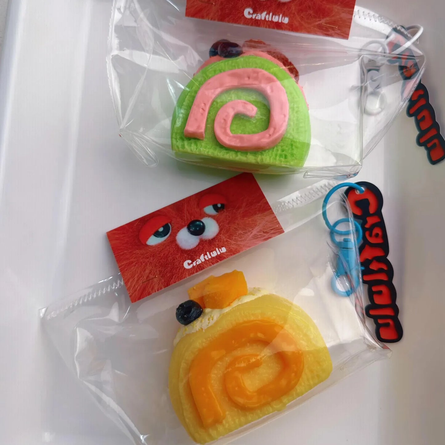 Handmade Fruit Swiss Roll Squishy