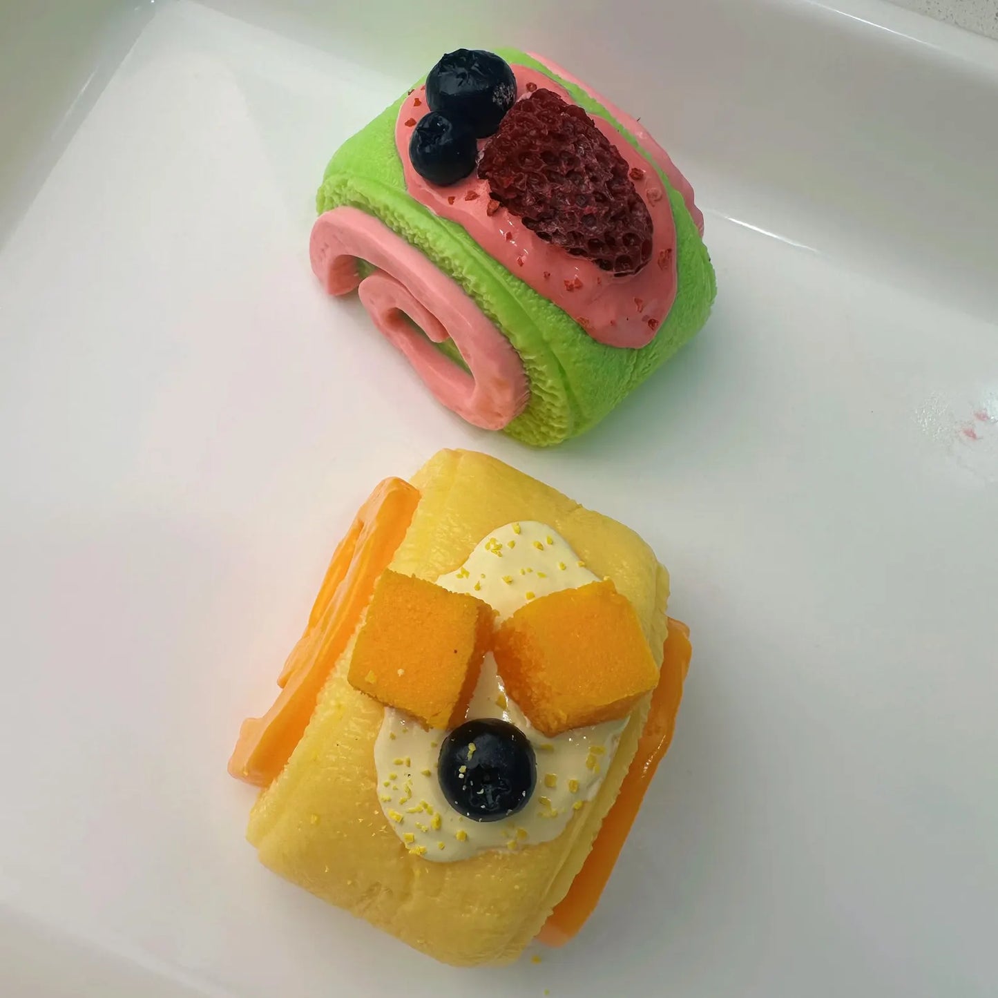 Handmade Fruit Swiss Roll Squishy