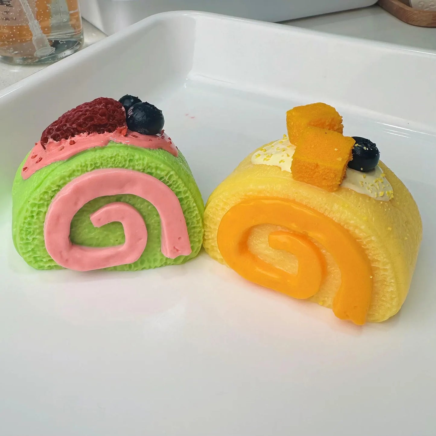 Handmade Fruit Swiss Roll Squishy