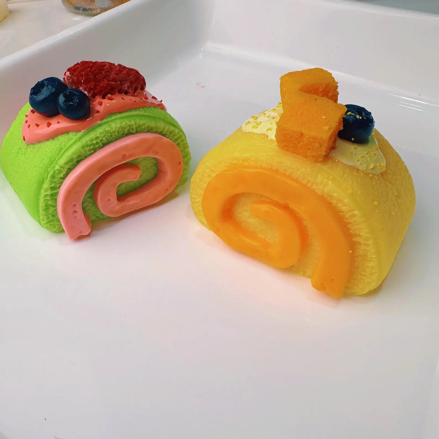 Handmade Fruit Swiss Roll Squishy