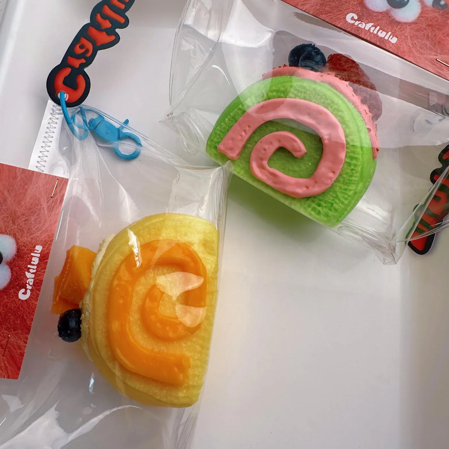 Handmade Fruit Swiss Roll Squishy