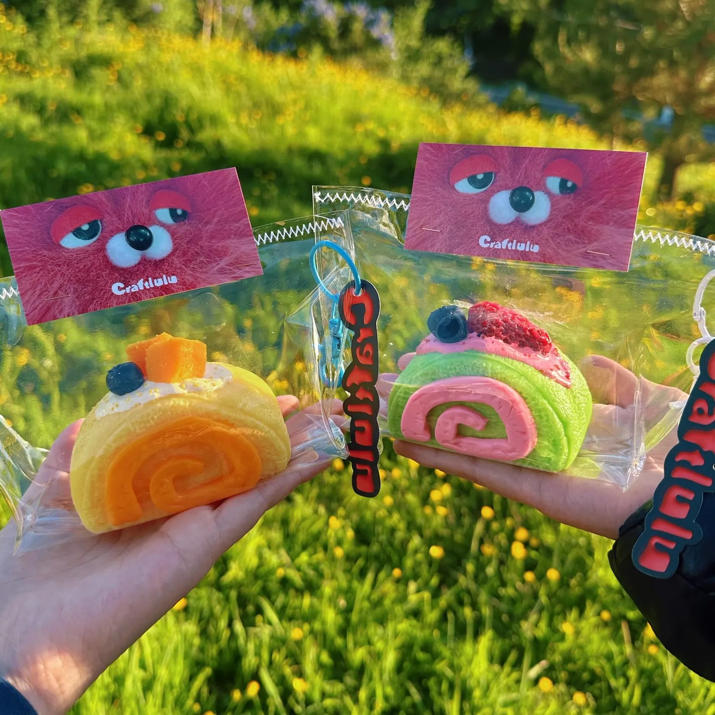 Handmade Fruit Swiss Roll Squishy
