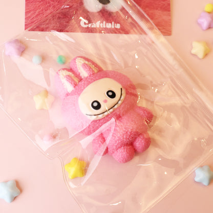 Labubu Macaron Collection| Handmade Squishy| Soft Silicone Stress Relief Fidget Toy| Adorable Bag Charm| Cute Desk Decor| Birthday gift