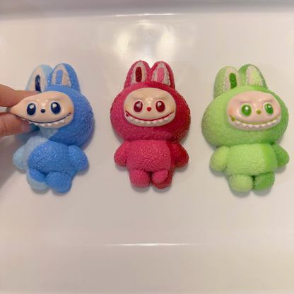 Labubu 3.0 Handmade Silicone Squishy — Kawaii Bag Charm & Stress Relief Squeeze Toy | Game Day Fidget Toy
