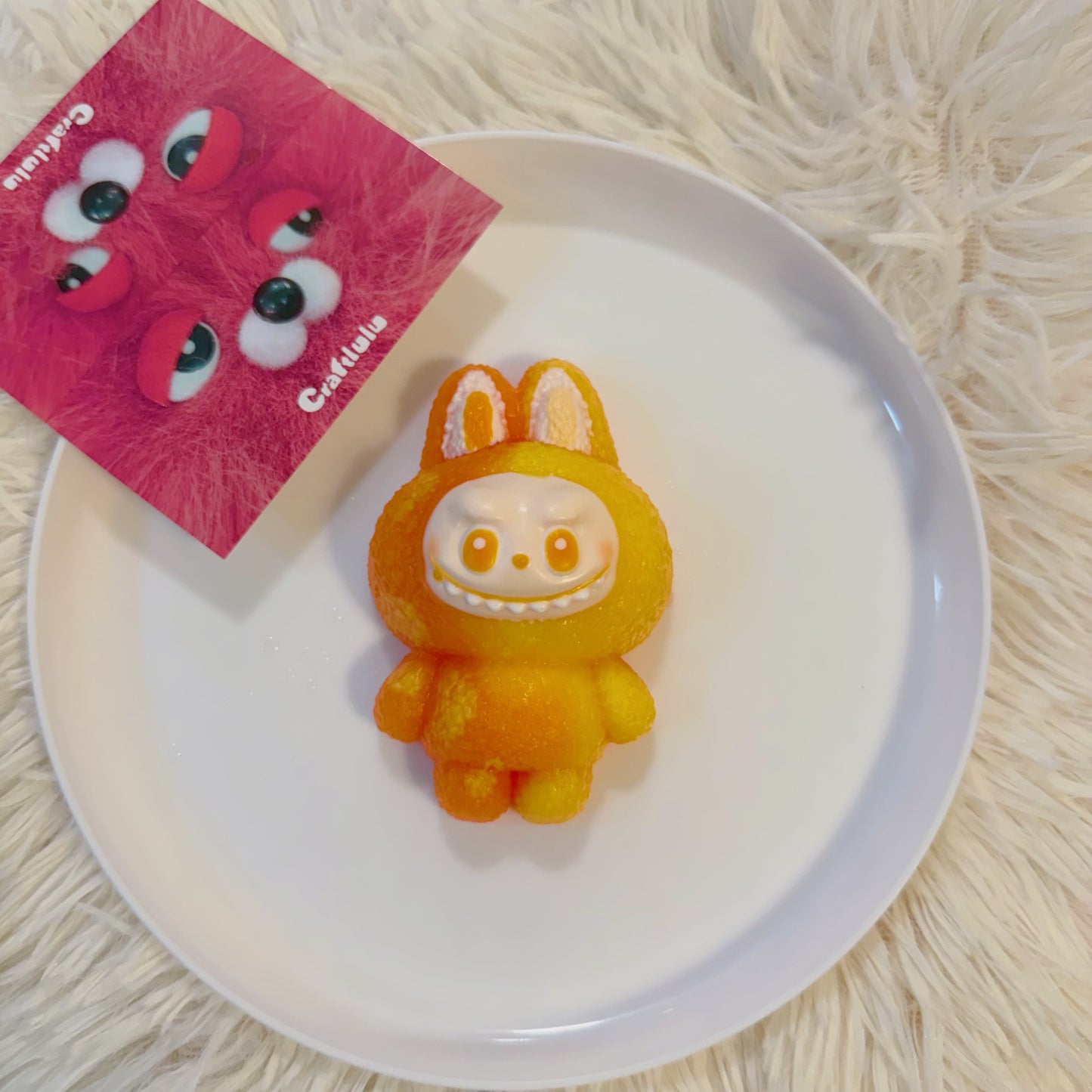 Labubu 3.0 Handmade Silicone Squishy — Kawaii Bag Charm & Stress Relief Squeeze Toy | Game Day Fidget Toy