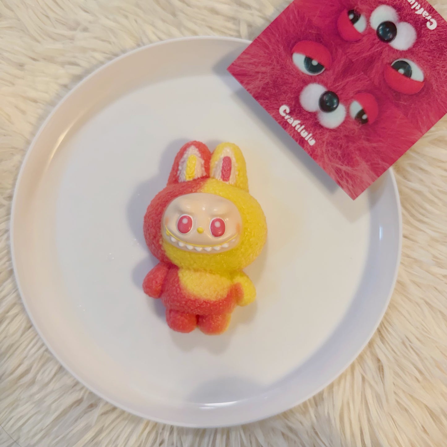 Labubu 3.0 Handmade Silicone Squishy — Kawaii Bag Charm & Stress Relief Squeeze Toy | Game Day Fidget Toy