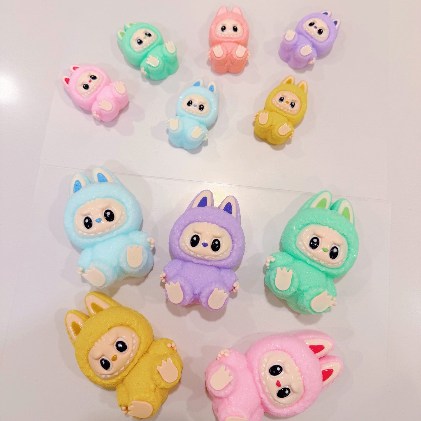 Labubu V2 Devil Demon Squishy — Handmade Bag-Protected Stress Relief Toy | Pastel Collectible | Craftlulu
