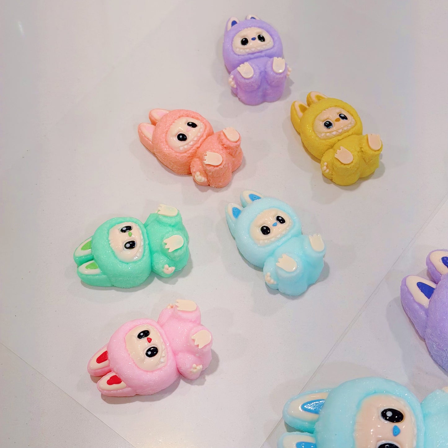 Labubu V2 Devil Demon Squishy — Handmade Bag-Protected Stress Relief Toy | Pastel Collectible | Craftlulu