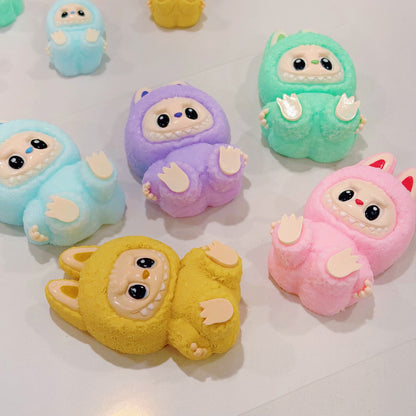 Labubu V2 Devil Demon Squishy — Handmade Bag-Protected Stress Relief Toy | Pastel Collectible | Craftlulu