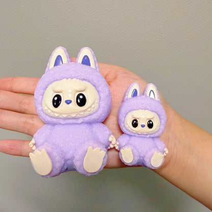 Labubu V2 Devil Demon Squishy — Handmade Bag-Protected Stress Relief Toy | Pastel Collectible | Craftlulu