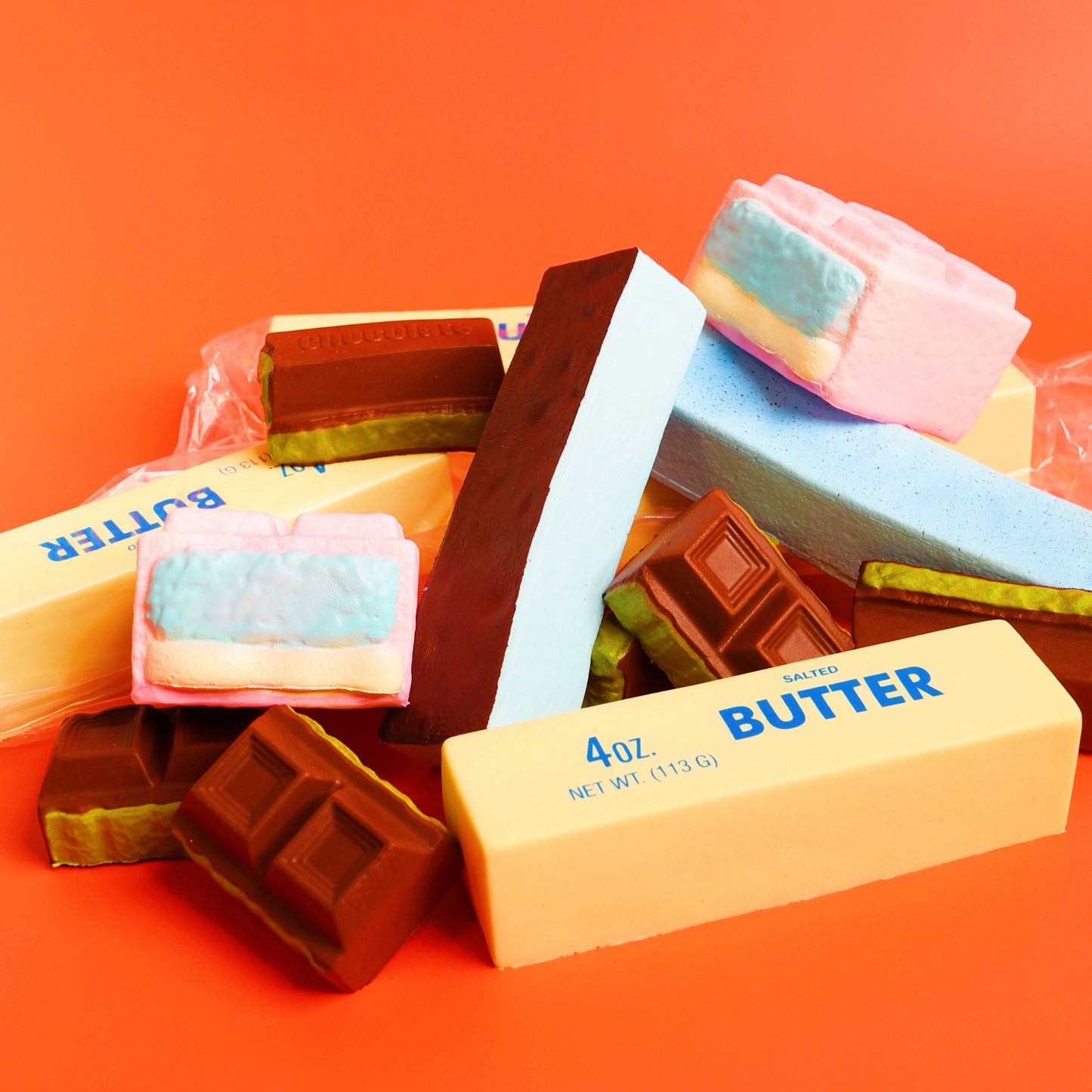 Handmade Sea Salt Cheese Bar Slow Rise Squishy | Soft Slow Rebound Fidget | Cute Desk Decor