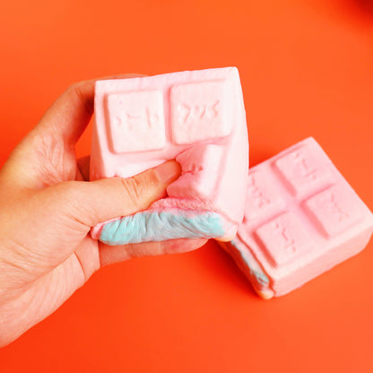 Pink Keyboard Chocolate Squishy — Handmade Slow-Rise Stress Relief Toy | Unique Desk Decor | Craftlulu