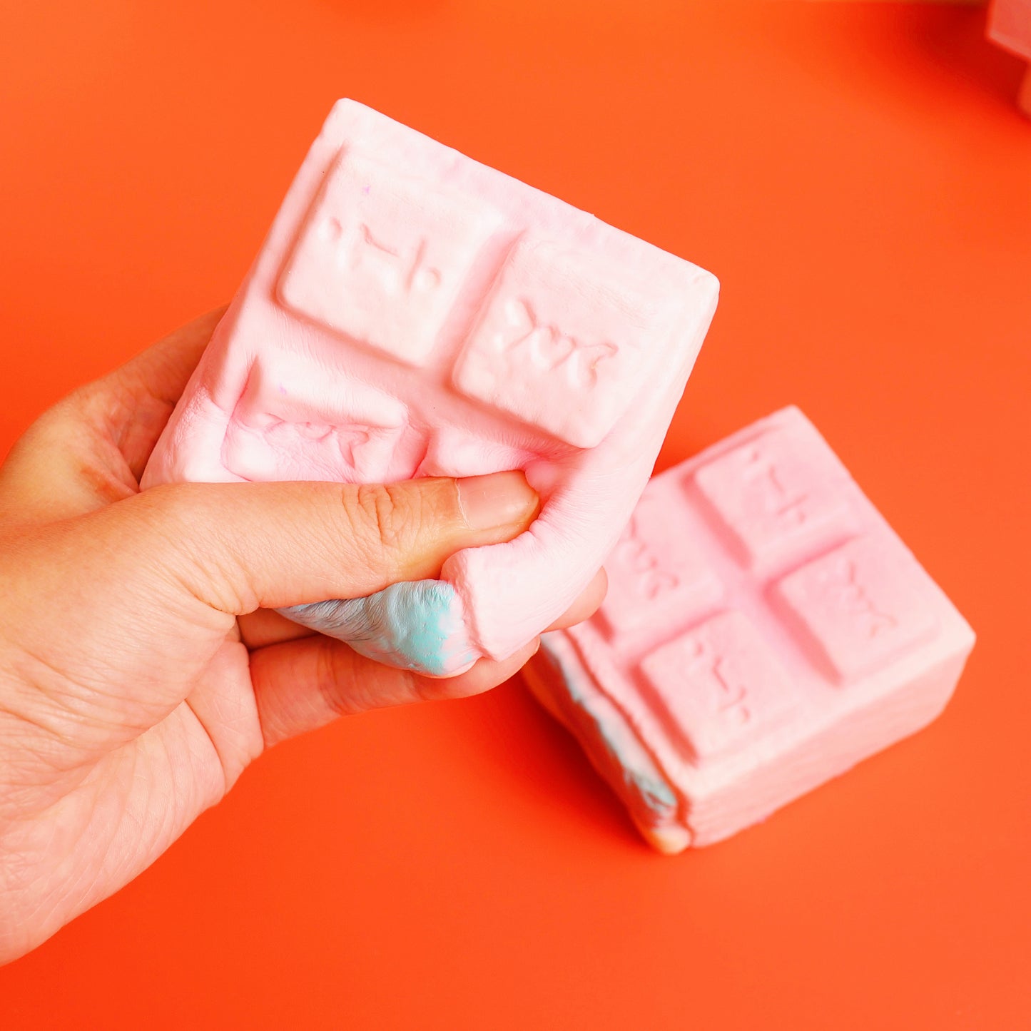 Pink Keyboard Chocolate Squishy — Handmade Slow-Rise Stress Relief Toy | Unique Desk Decor | Craftlulu