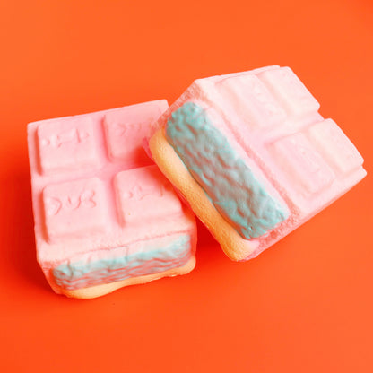 Pink Keyboard Chocolate Squishy — Handmade Slow-Rise Stress Relief Toy | Unique Desk Decor | Craftlulu