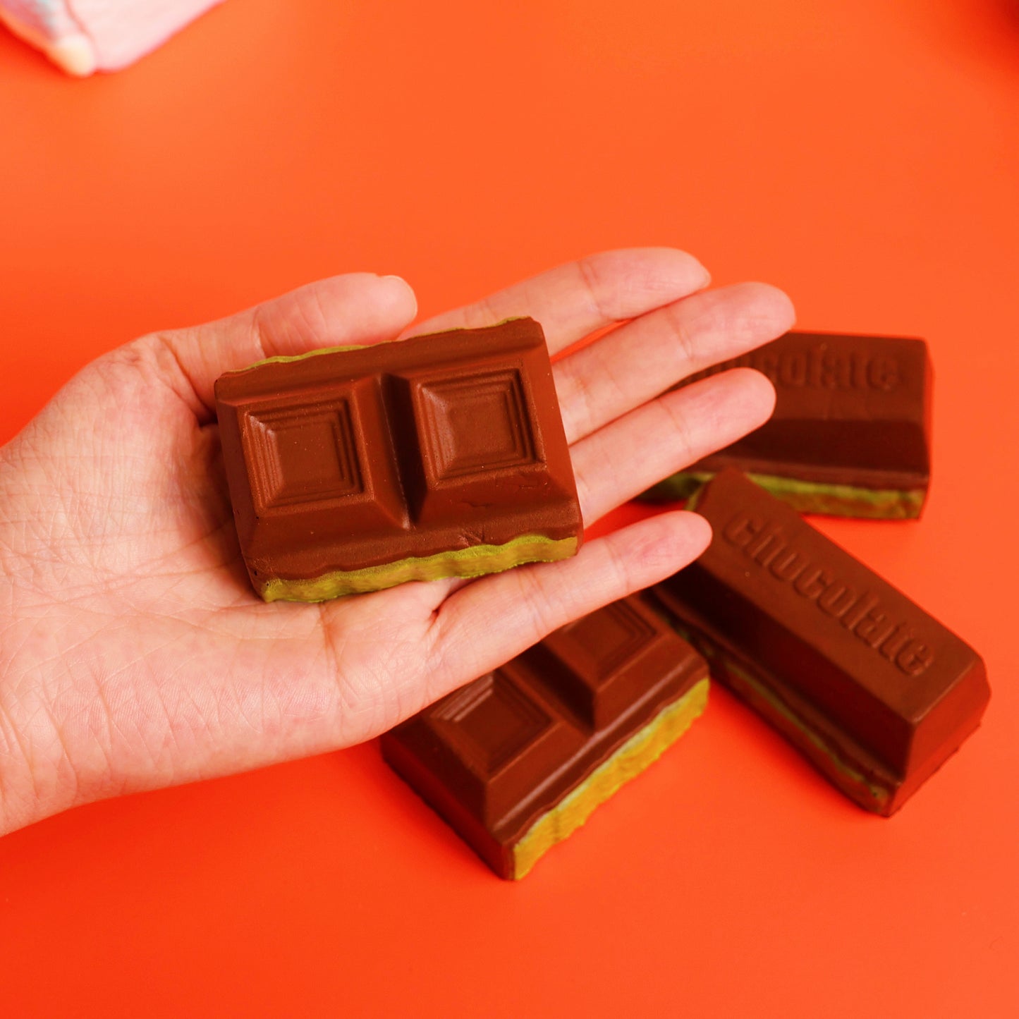 Handmade Matcha Chocolate Square Slow Rise Squishy