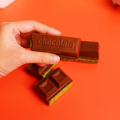 Handmade Matcha Chocolate Square Slow Rise Squishy