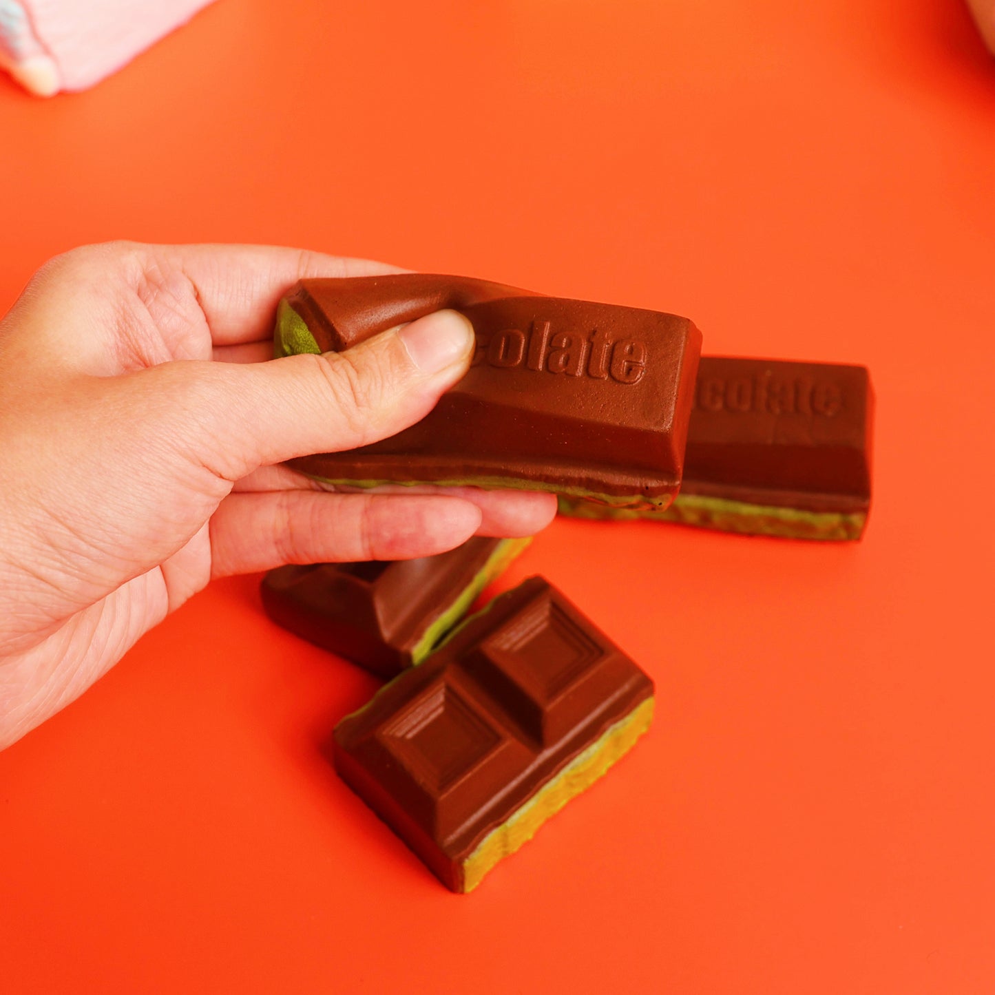 Handmade Matcha Chocolate Square Slow Rise Squishy