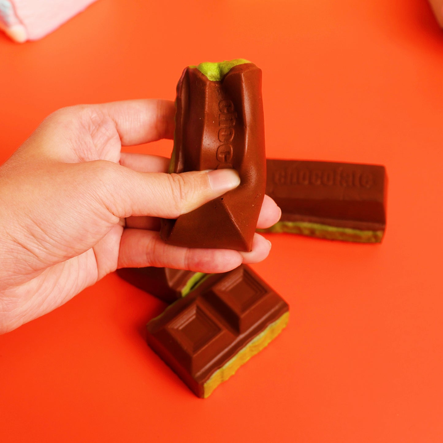 Handmade Matcha Chocolate Square Slow Rise Squishy