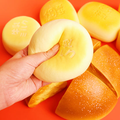 Milk Bread Bun – Handmade Jumbo Slow-Rise Squishy