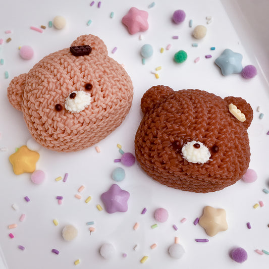 Yarn-style Bear Squishy Toy