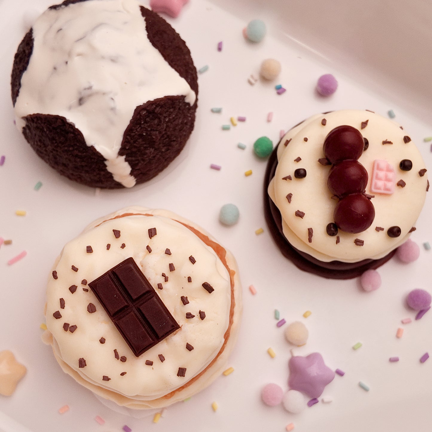 Cherry Cream Chocolate Pie Squishy Dessert Toy
