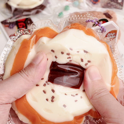 Layered Chocolate Cream Cake Squishy Toy