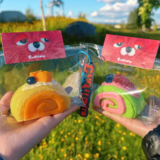 Handmade Fruit Swiss Roll Squishy