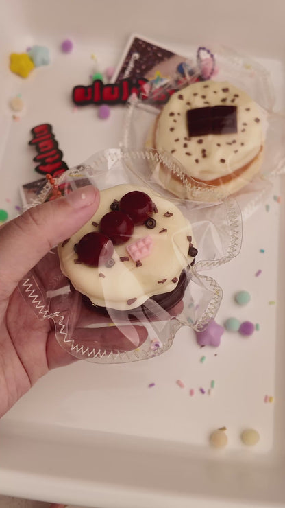 Cherry Cream Chocolate Pie Squishy Dessert Toy